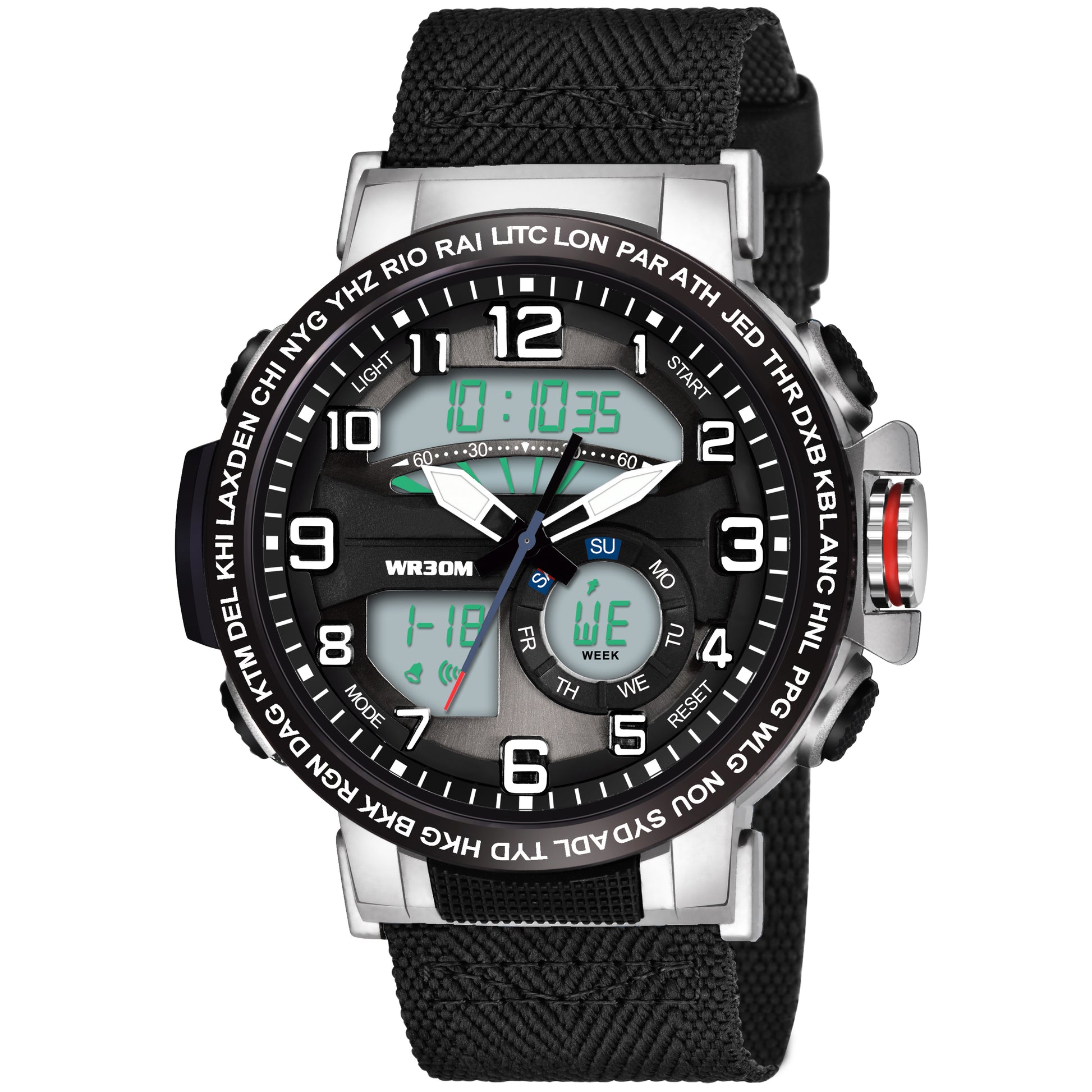 Harbor 1001 Black Analog Digital Wrist Watch For Men