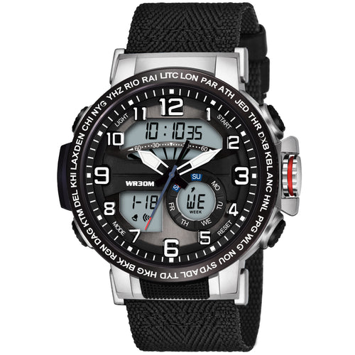 Harbor 1001 Black Analog Digital Wrist Watch For Men