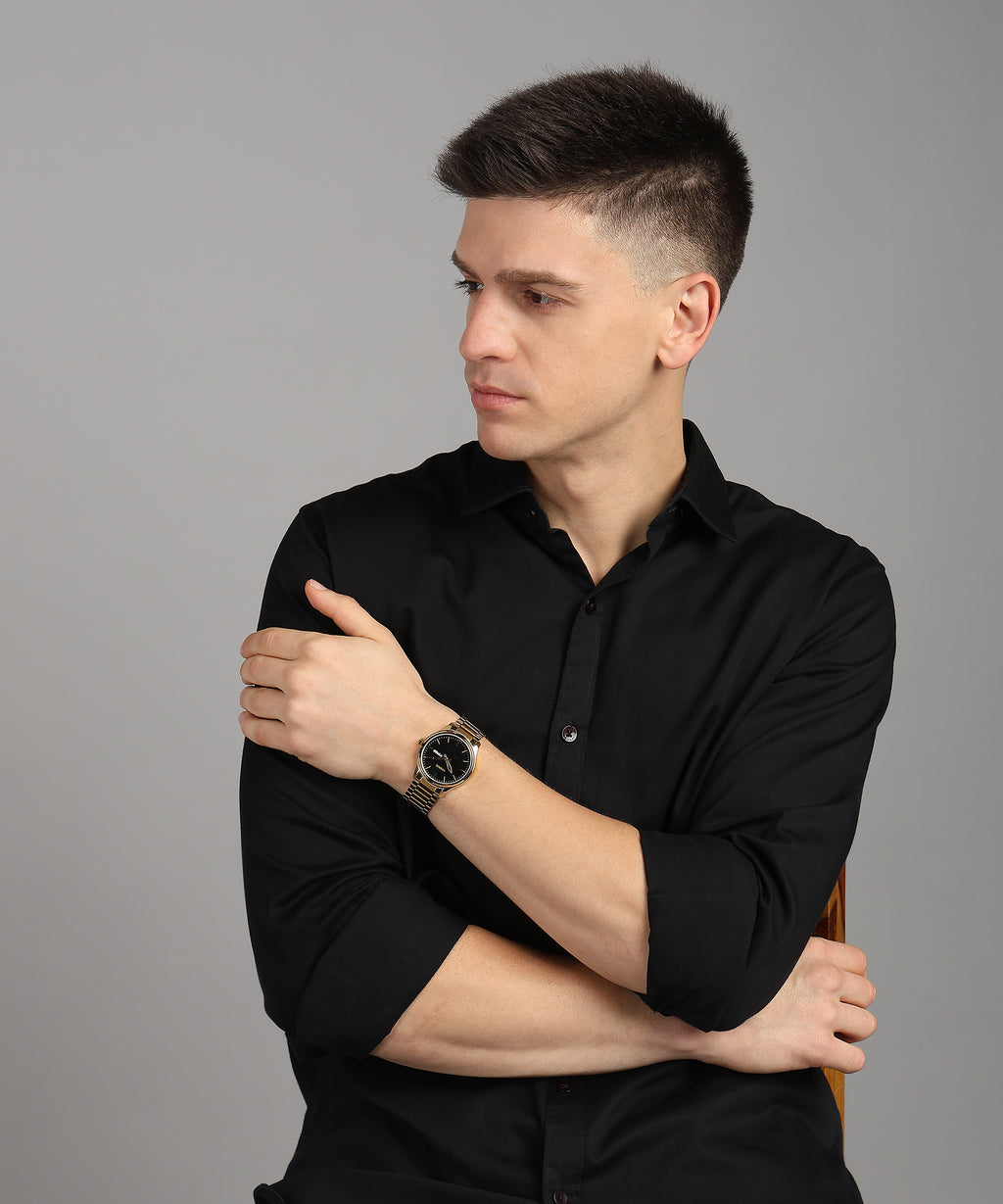 Harbor Gold Black Day & Date Watch