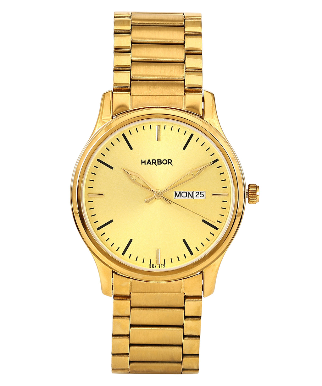 Harbor Gold Day & Date Analog Watch For Men