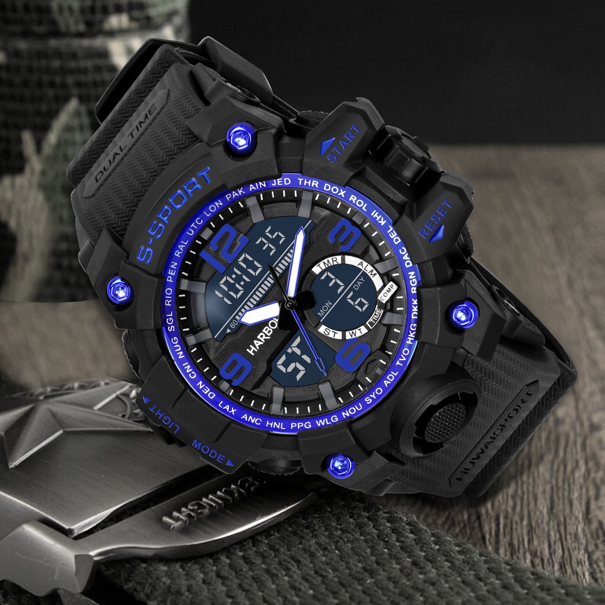 Harbor 9091 Blue Sports Watch