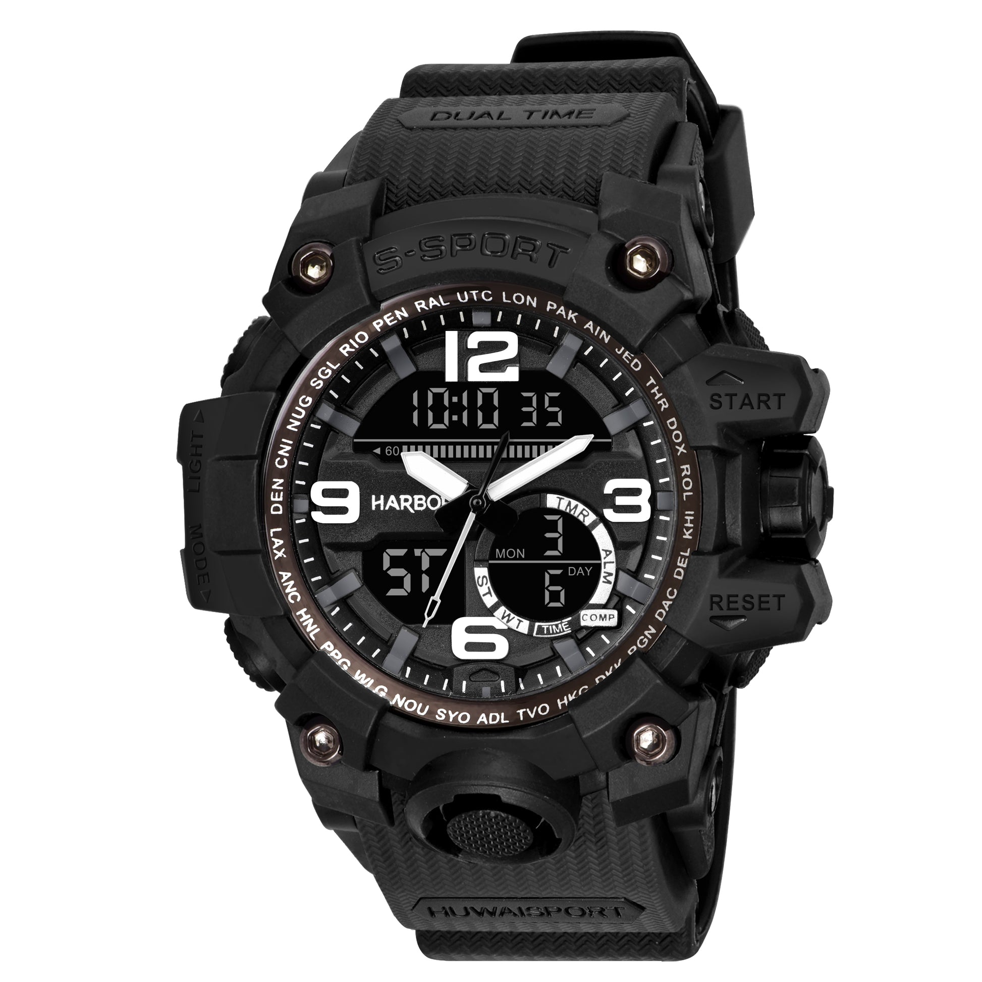 Harbor 9091 Black Sports Watch