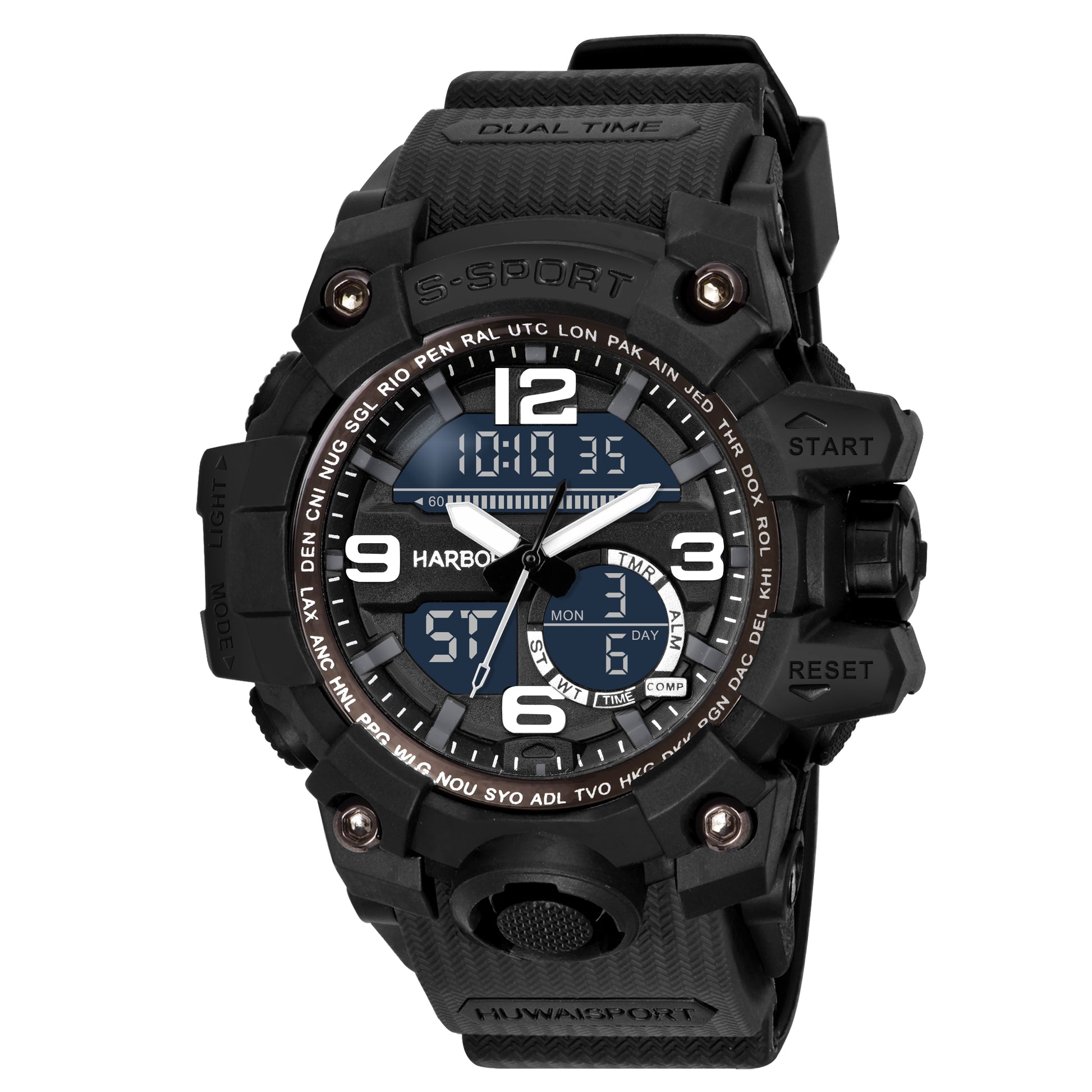 Harbor 9091 Black Sports Watch
