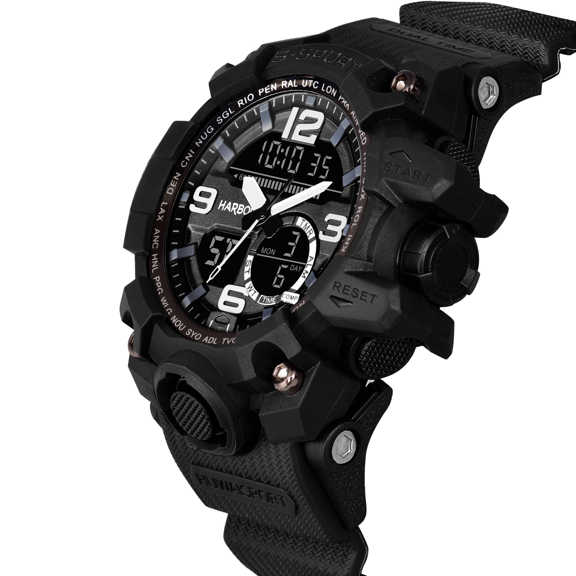 Harbor 9091 Black Sports Watch