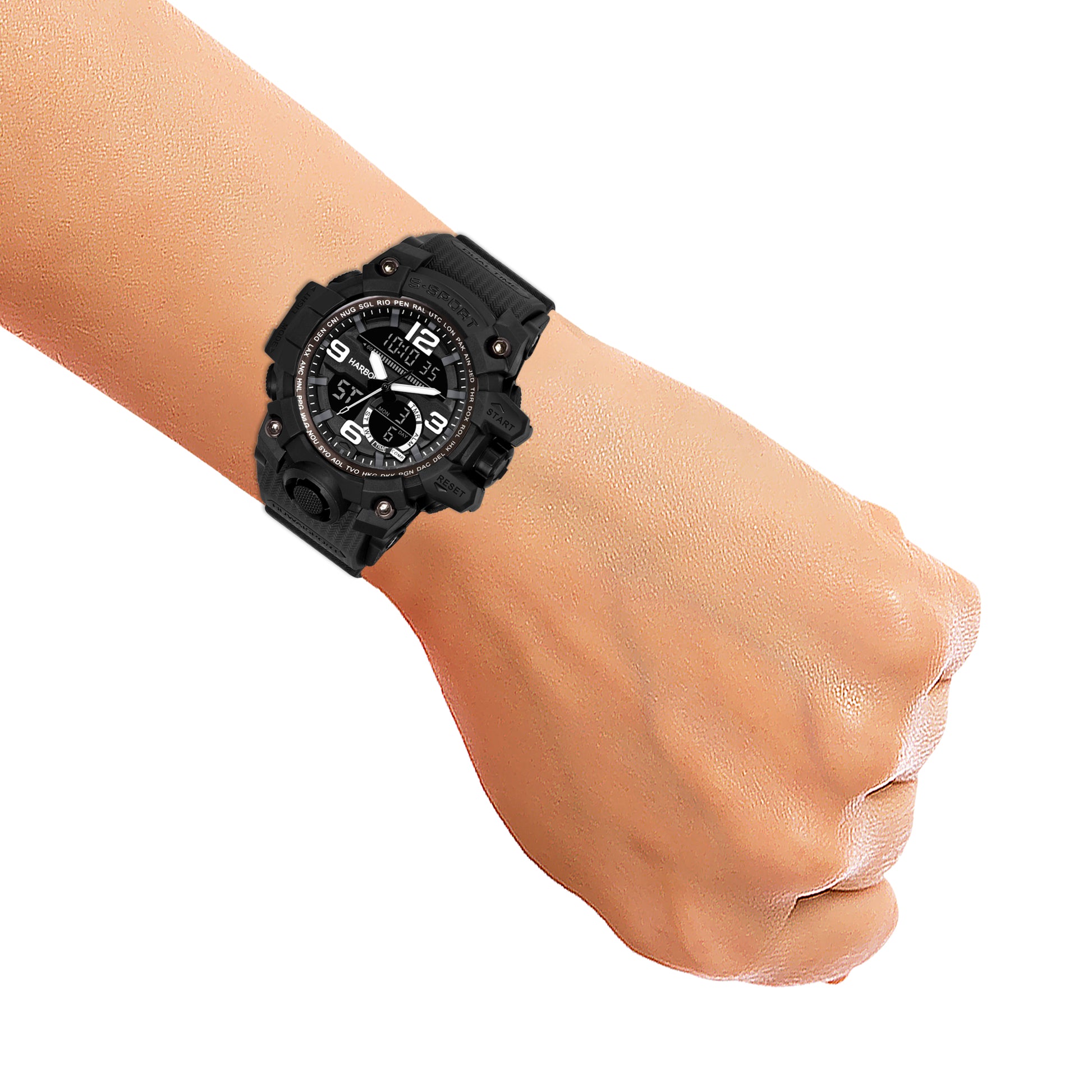 Harbor 9091 Black Sports Watch