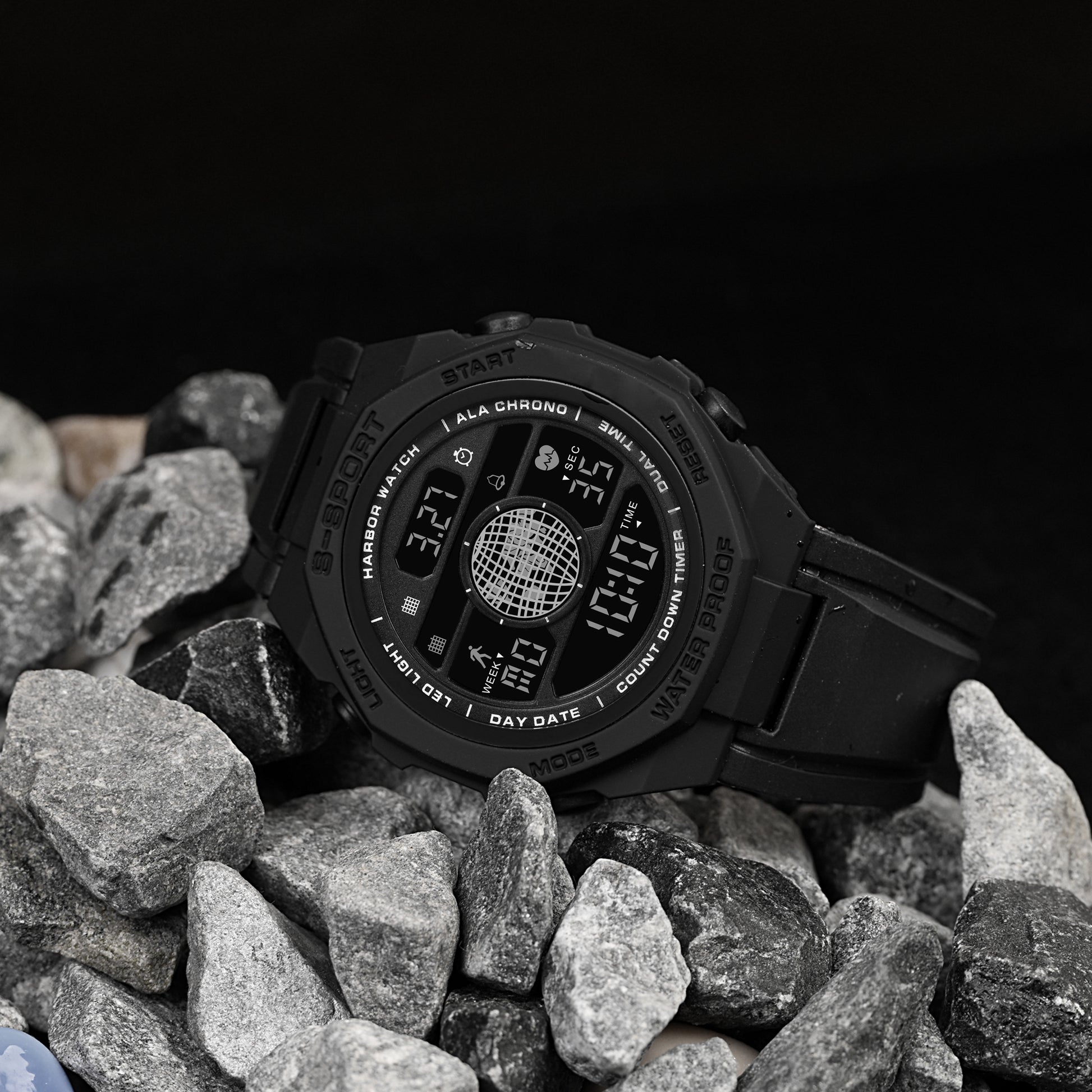 Harbor 9134 Black Digital Sports Watch