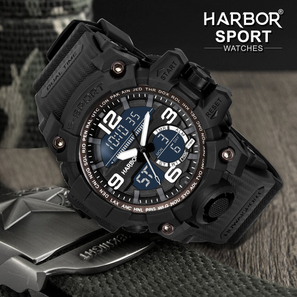 Harbor 9091 Black Sports Watch