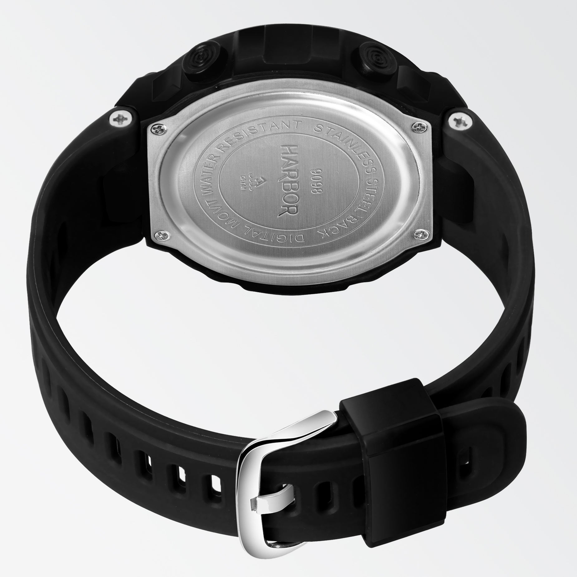 Harbor 9098 Black Digital Sports Watch