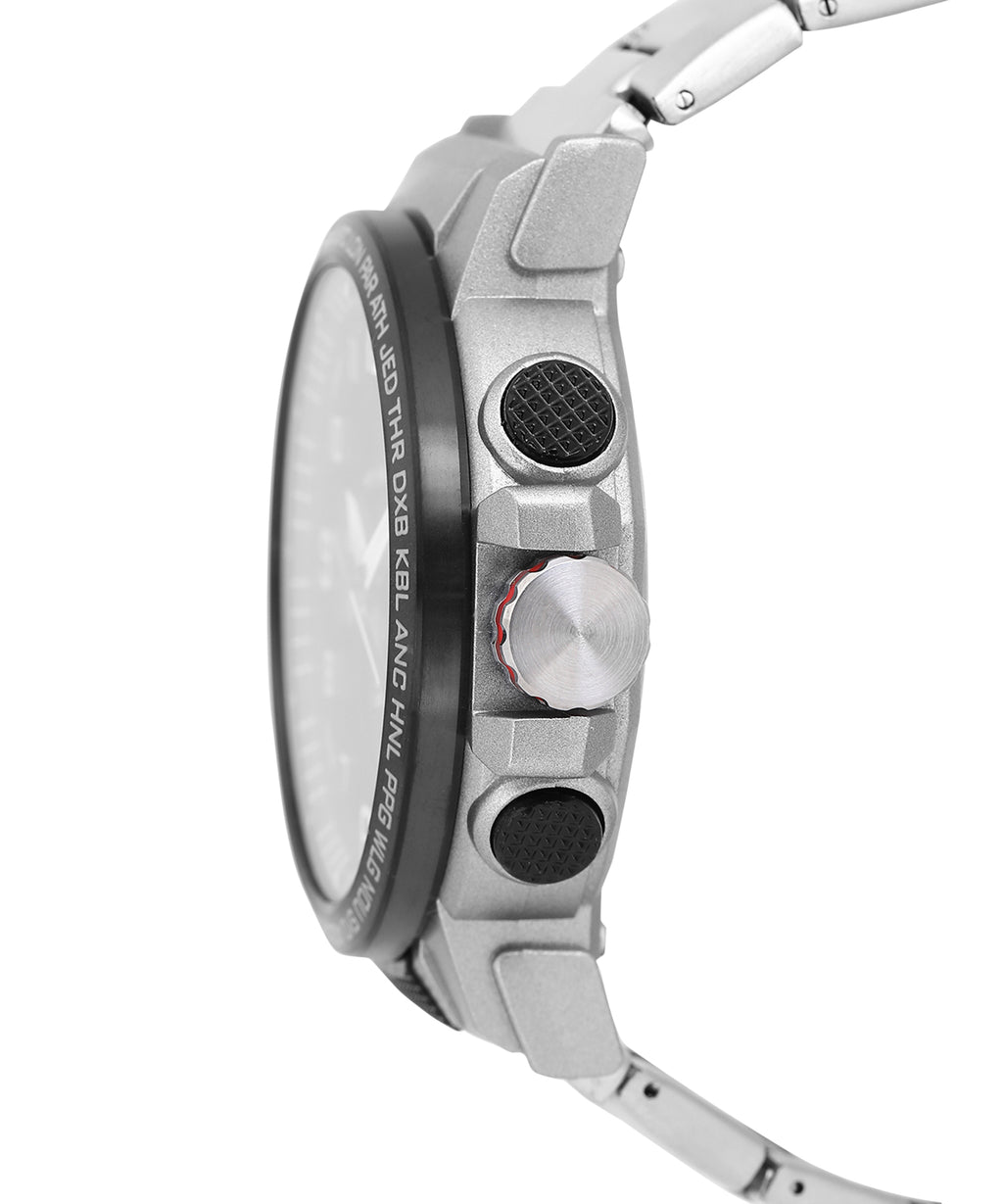 Harbor 1002 Stainless Steel Strap Analog Digital Sports Watch For Men