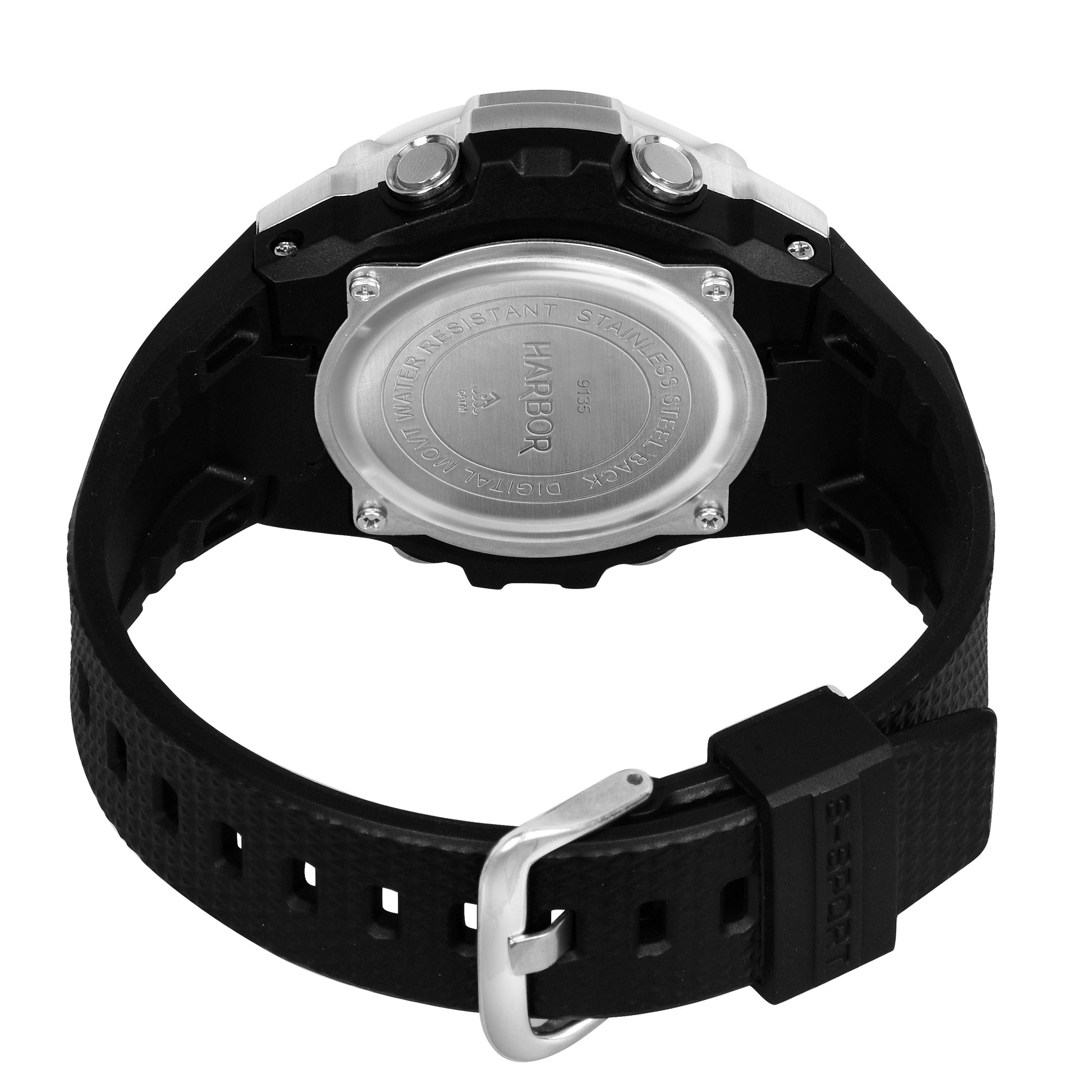 Harbor 9125 Black Multi Time Zone Watch