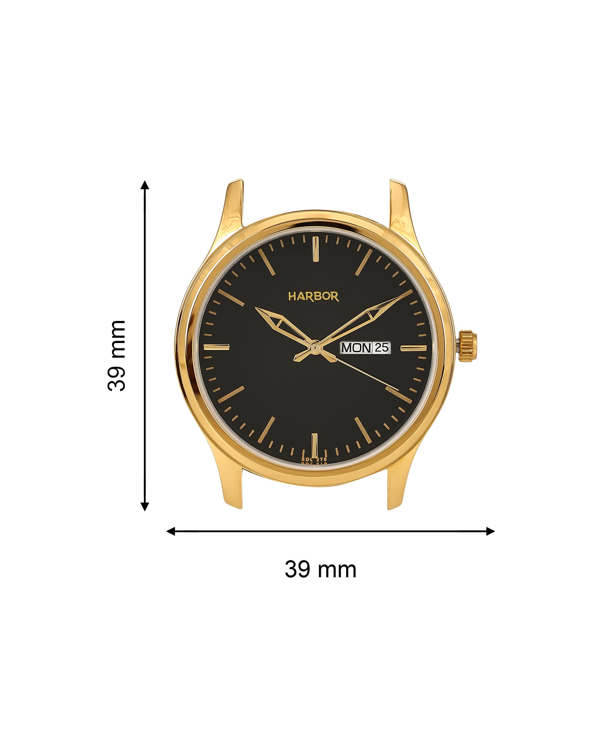 Harbor Gold Black Day & Date Watch