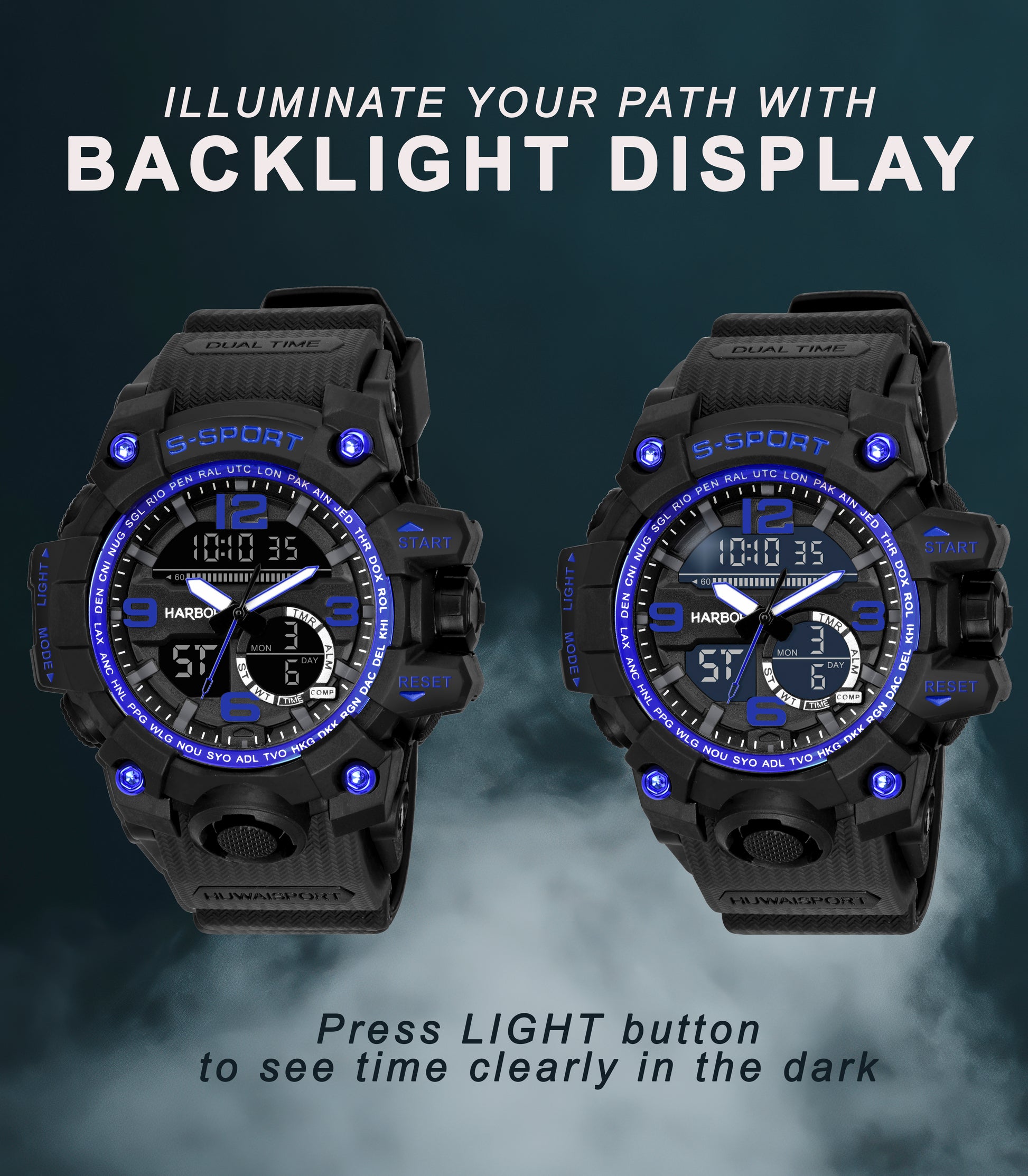 Harbor 9091 Blue Sports Watch