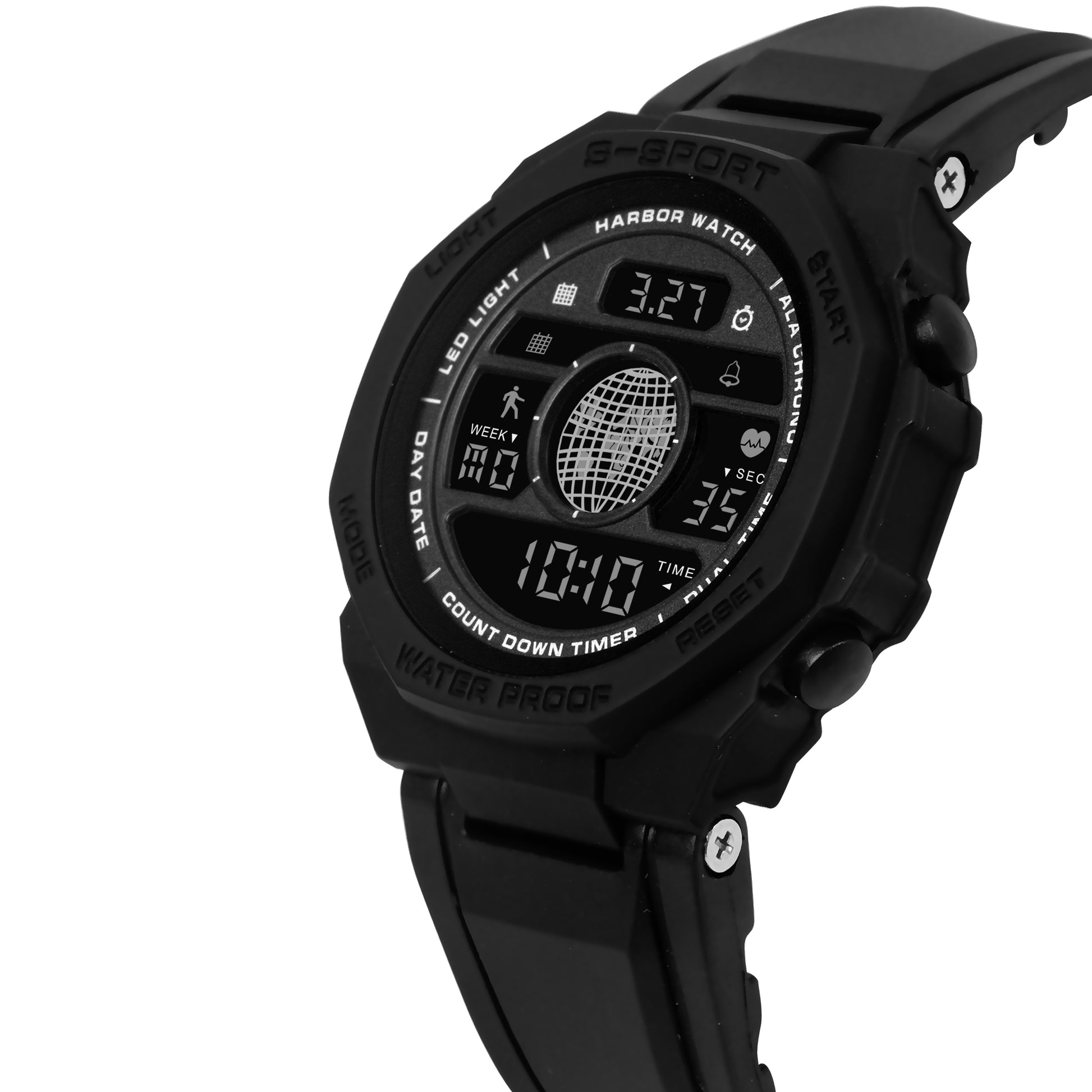 Harbor 9134 Black Digital Sports Watch