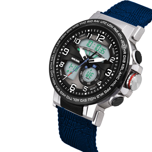 Harbor 1001 Blue Analog Digital Wrist Watch For Men