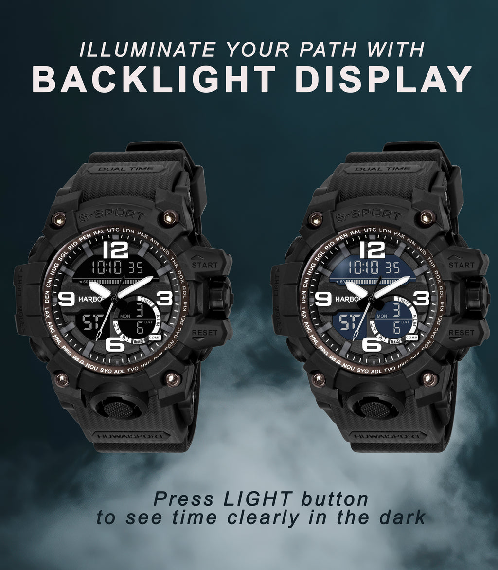 Harbor 9091 Black Sports Watch